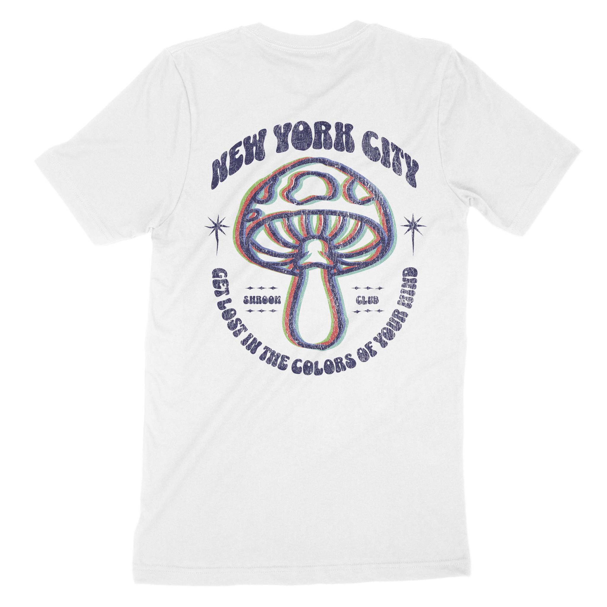 New York Psychedelic T-Shirt White back