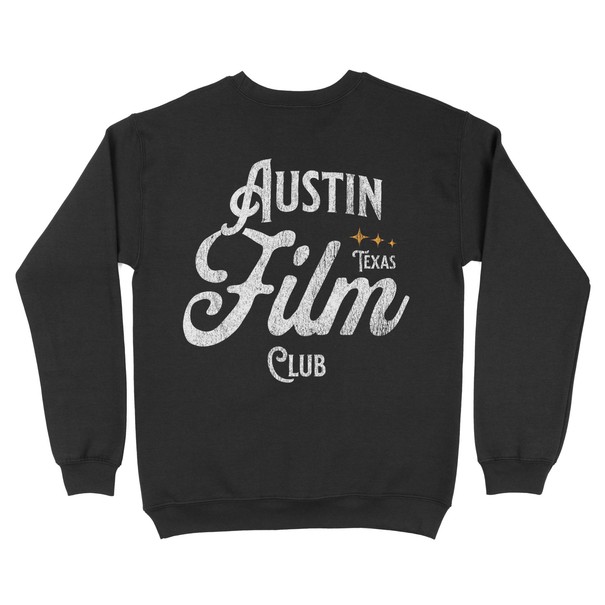 Austin Crewneck in Black - back view