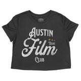Austin Film Club Cropped Tee Black front