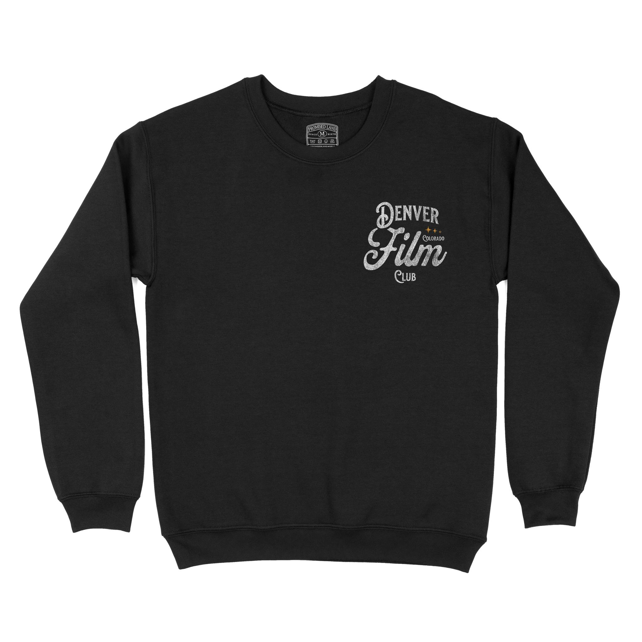 Denver Film Club Crewneck Black front