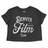 Denver Film Club Cropped Tee Black front