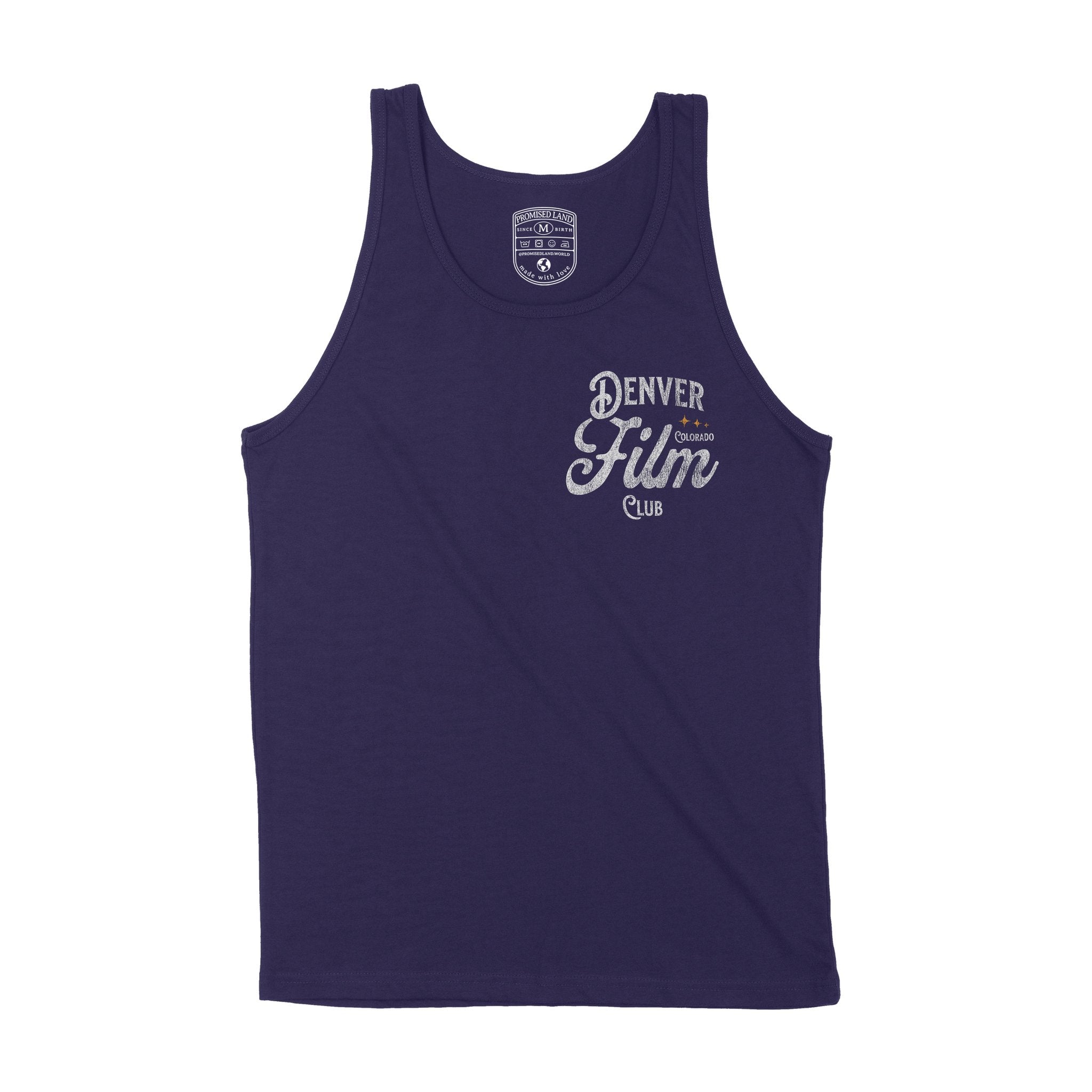 Denver Film Club Tank Top Navy front