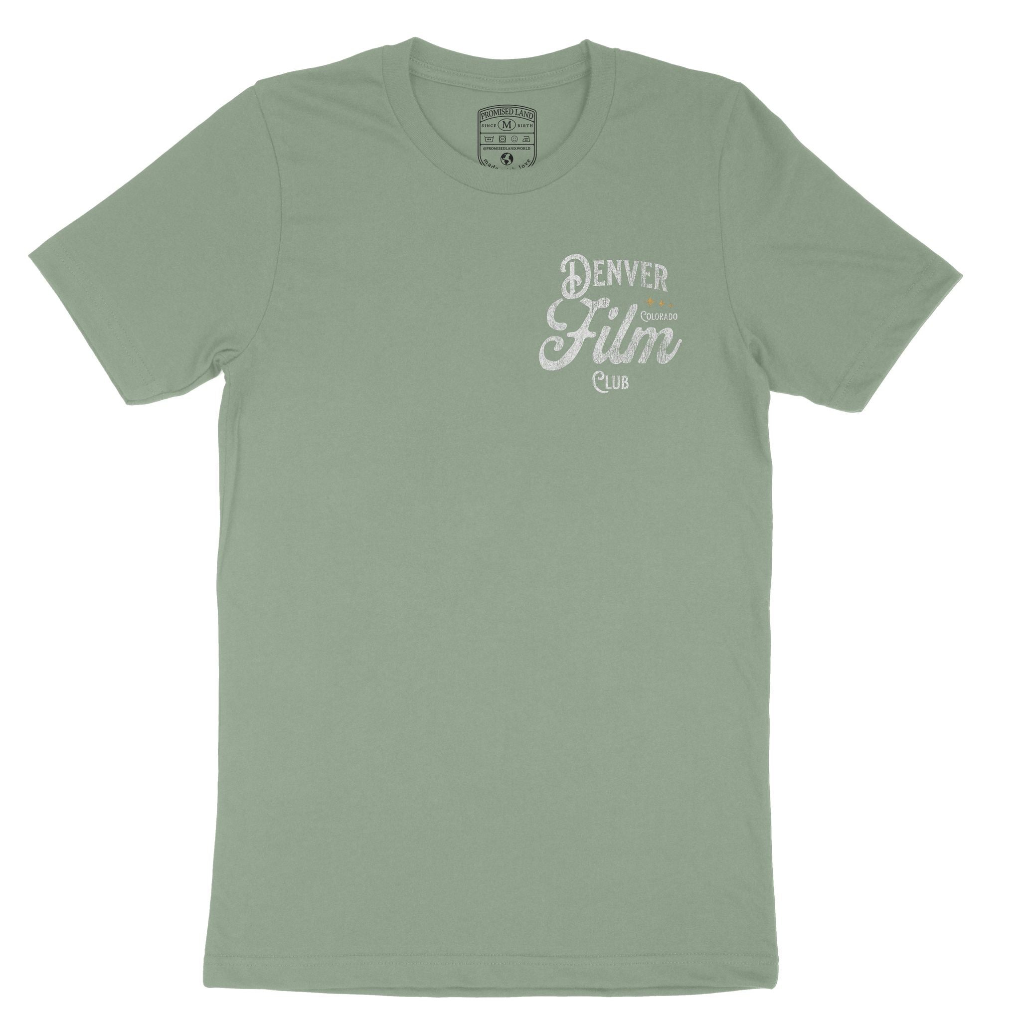 Denver Film Club T-Shirt Sage front