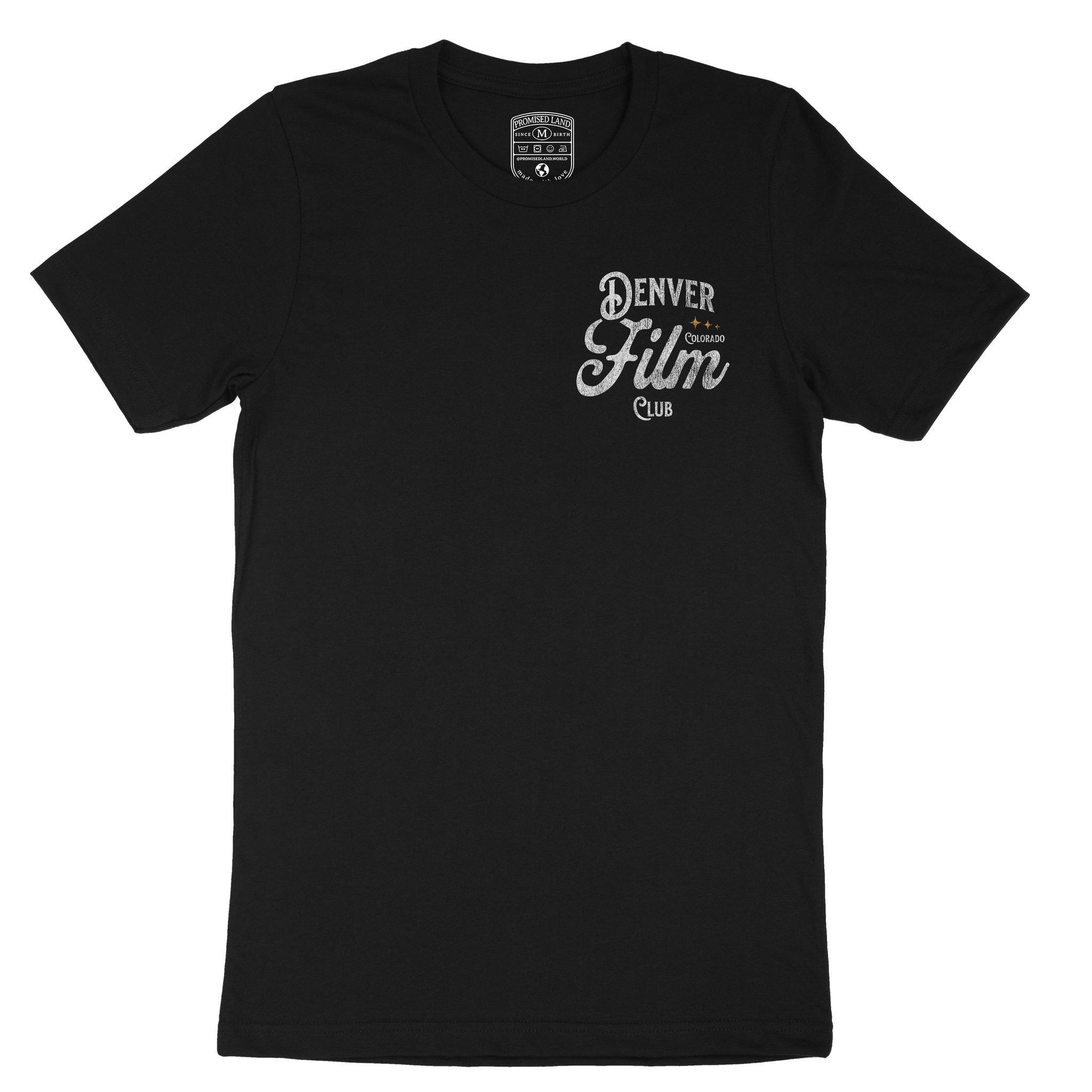Denver Film Club T-Shirt Vintage Black front