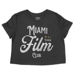 Miami Film Club Cropped Tee Black front