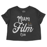 Miami Film Club Cropped Tee Black front