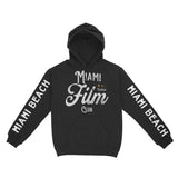 Miami Hoodie in Black - front-sleeves view