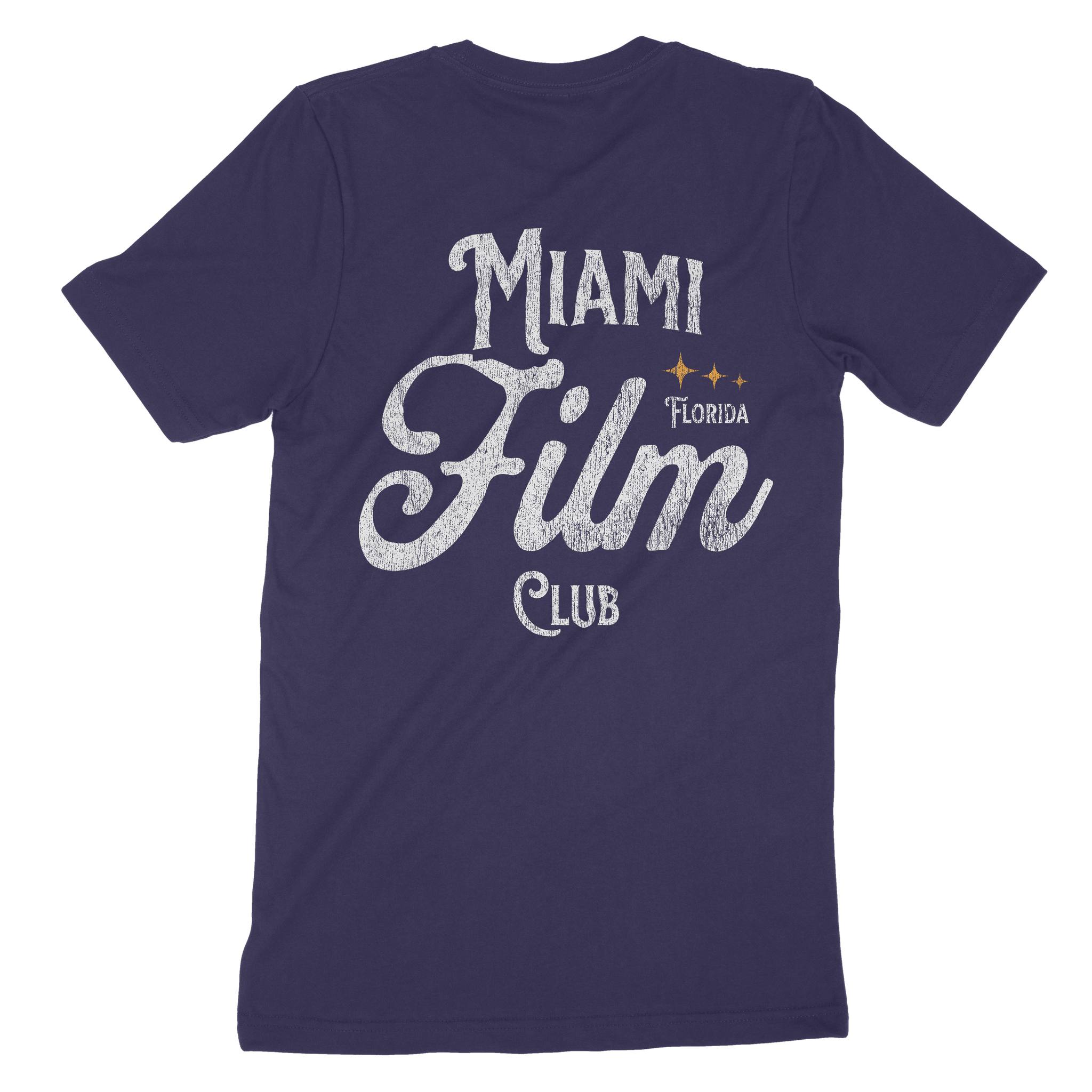 Miami Film Club T-Shirt Navy back