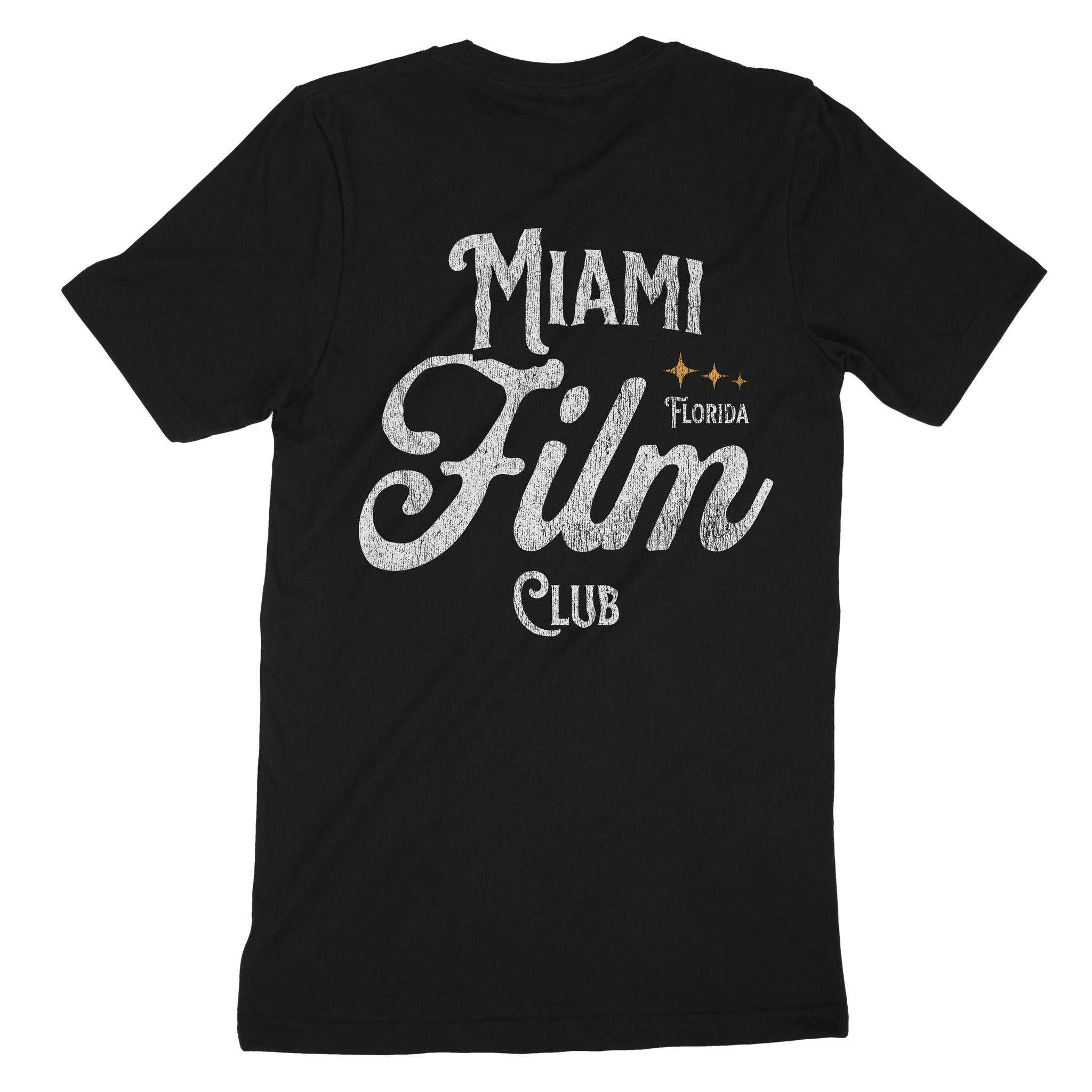 Miami Film Club T-Shirt Vintage Black back