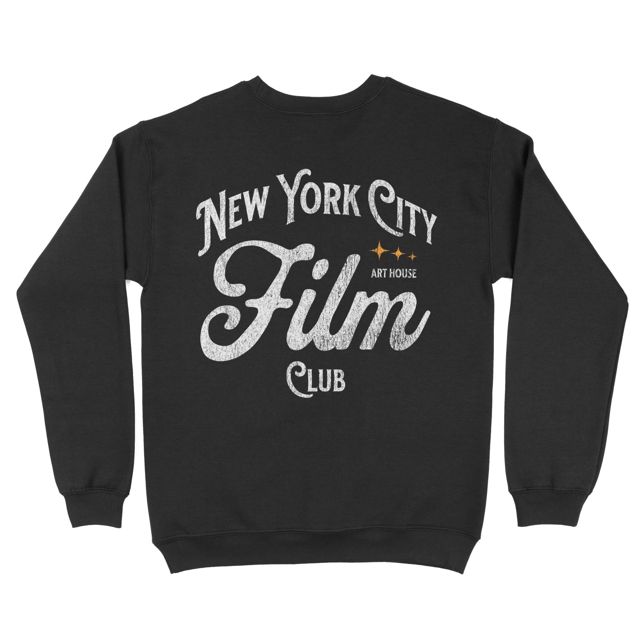 New York Crewneck in Black - back view