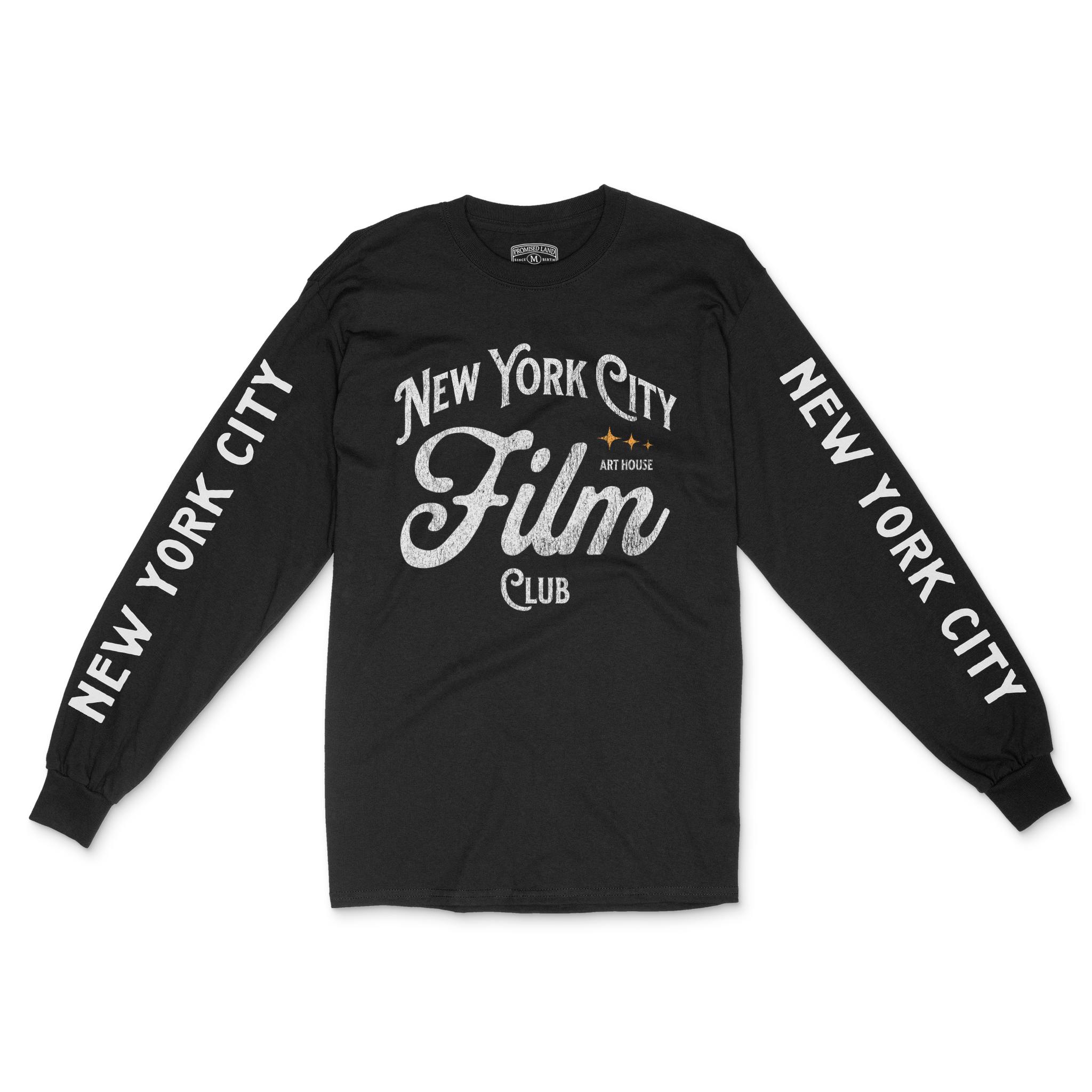 New York Longsleeve in Black - front-sleeves view