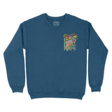 Denver Retro Skater Crewneck Indigo Blue front