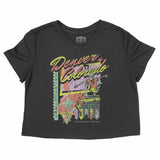 Denver Retro Skater Cropped Tee Black front