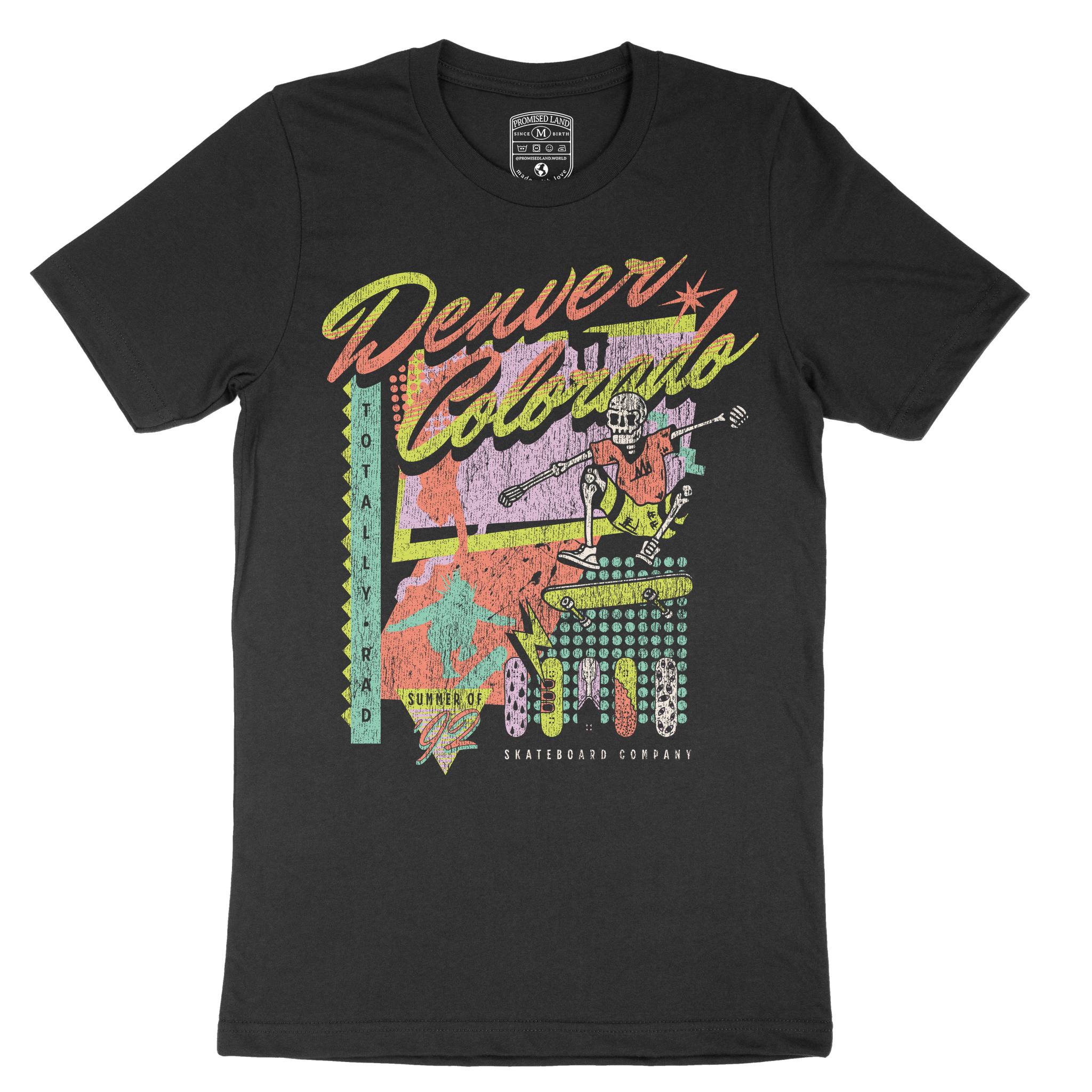 Denver T-Shirt in Black - front view