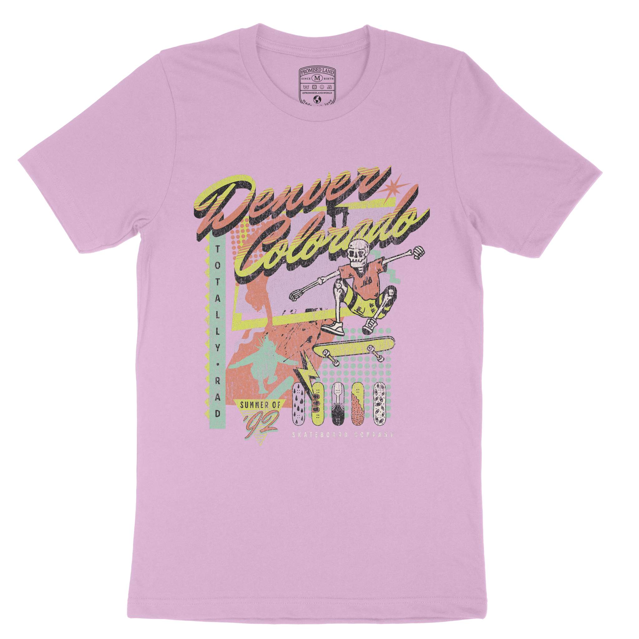 Denver Retro Skater T-Shirt Lilac front