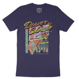 Denver Retro Skater T-Shirt Navy front