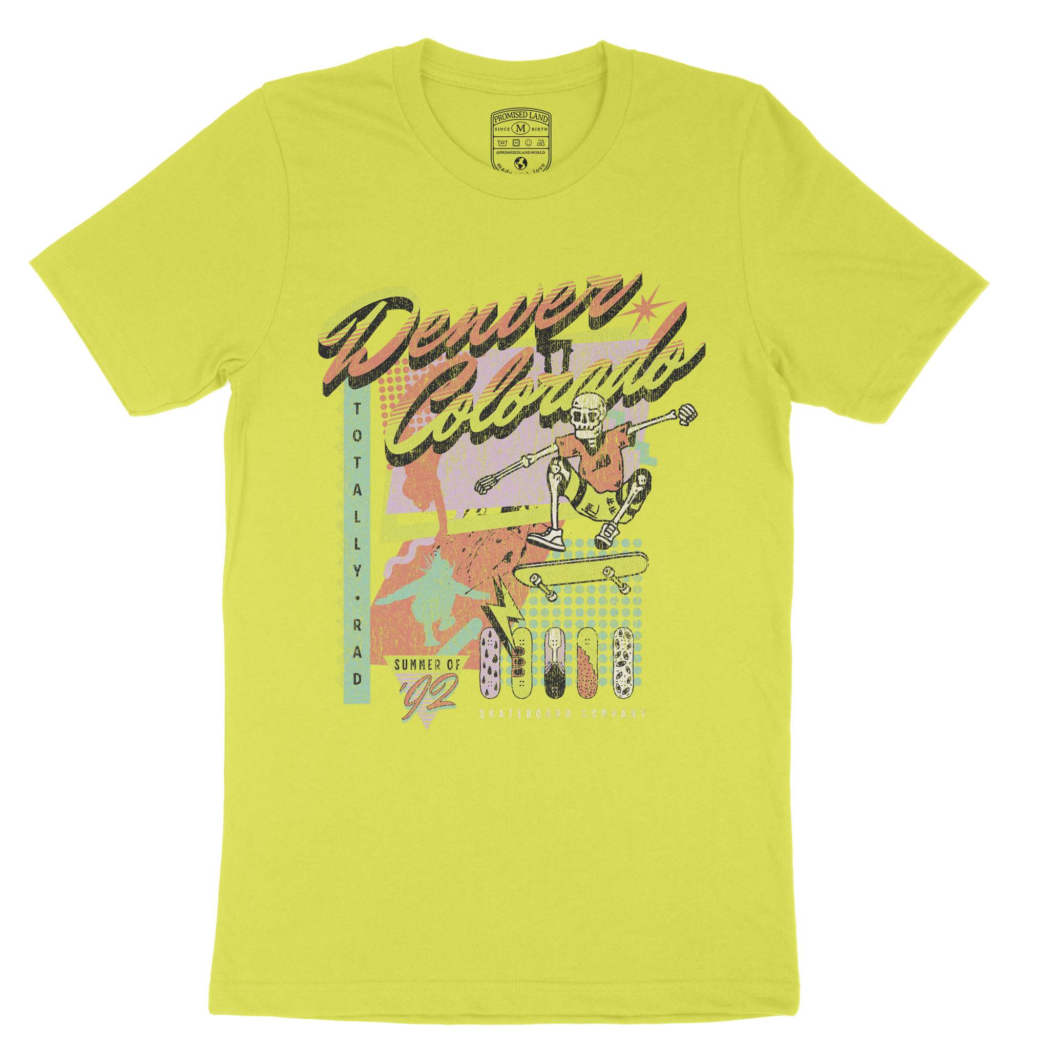 Denver Retro Skater T-Shirt Strobe front