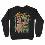 Miami Retro Skater Crewneck Black back