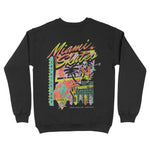 Miami Crewneck in Black - back view