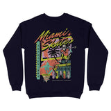 Miami Retro Skater Crewneck Navy back