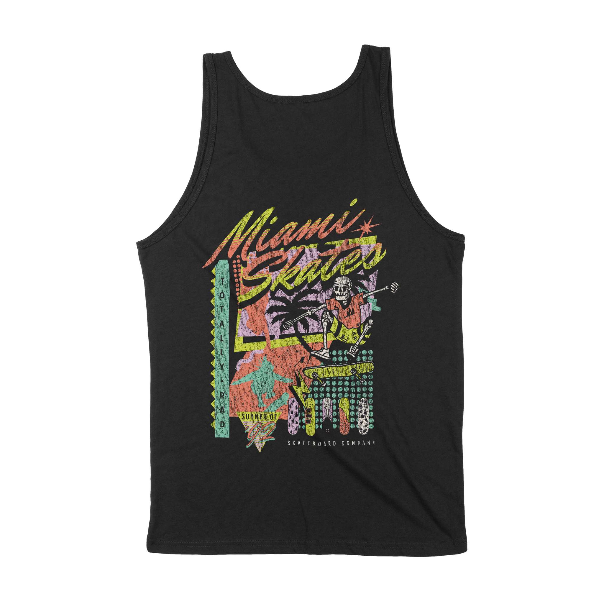 Miami Retro Skater Tank Top Black back