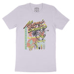 Miami Retro Skater T-Shirt Lavender Dust front