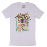 Miami Retro Skater T-Shirt Lavender Dust front