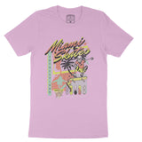 Miami Retro Skater T-Shirt Lilac front