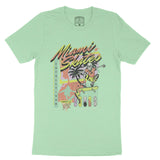 Miami Retro Skater T-Shirt Mint front