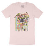 Miami Retro Skater T-Shirt Soft Pink front