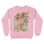New York Retro Skater Crewneck Light_Pink back