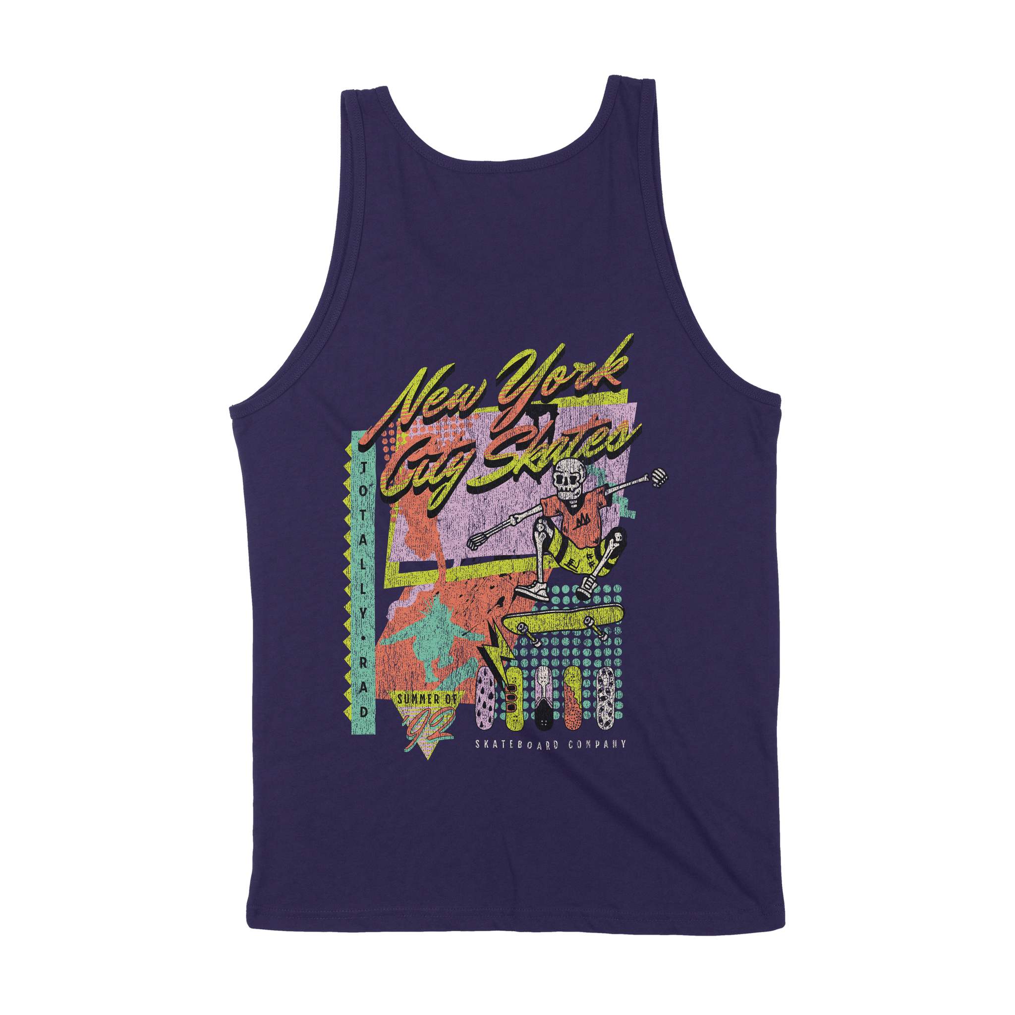 New York Retro Skater Tank Top Navy back