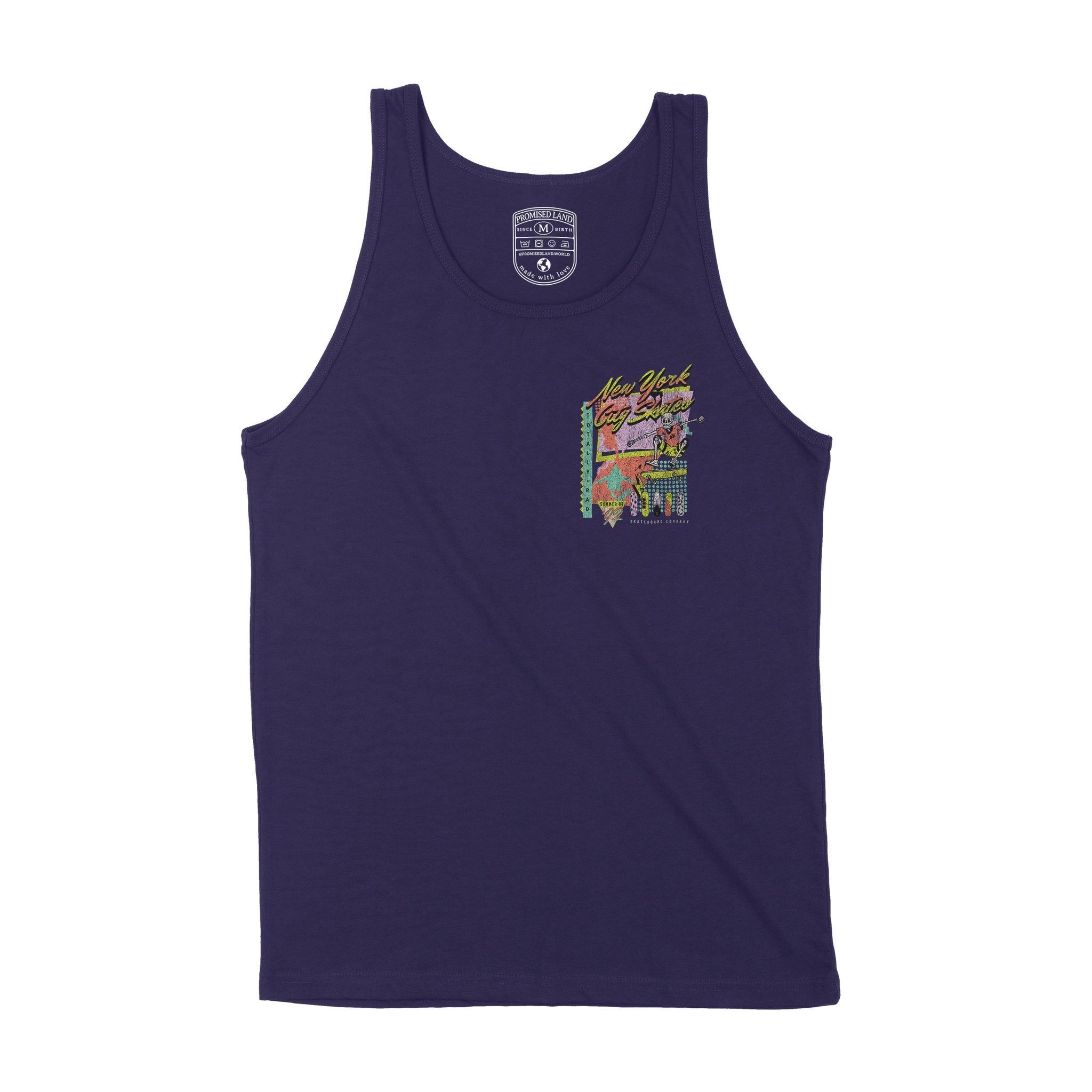 New York Retro Skater Tank Top Navy front