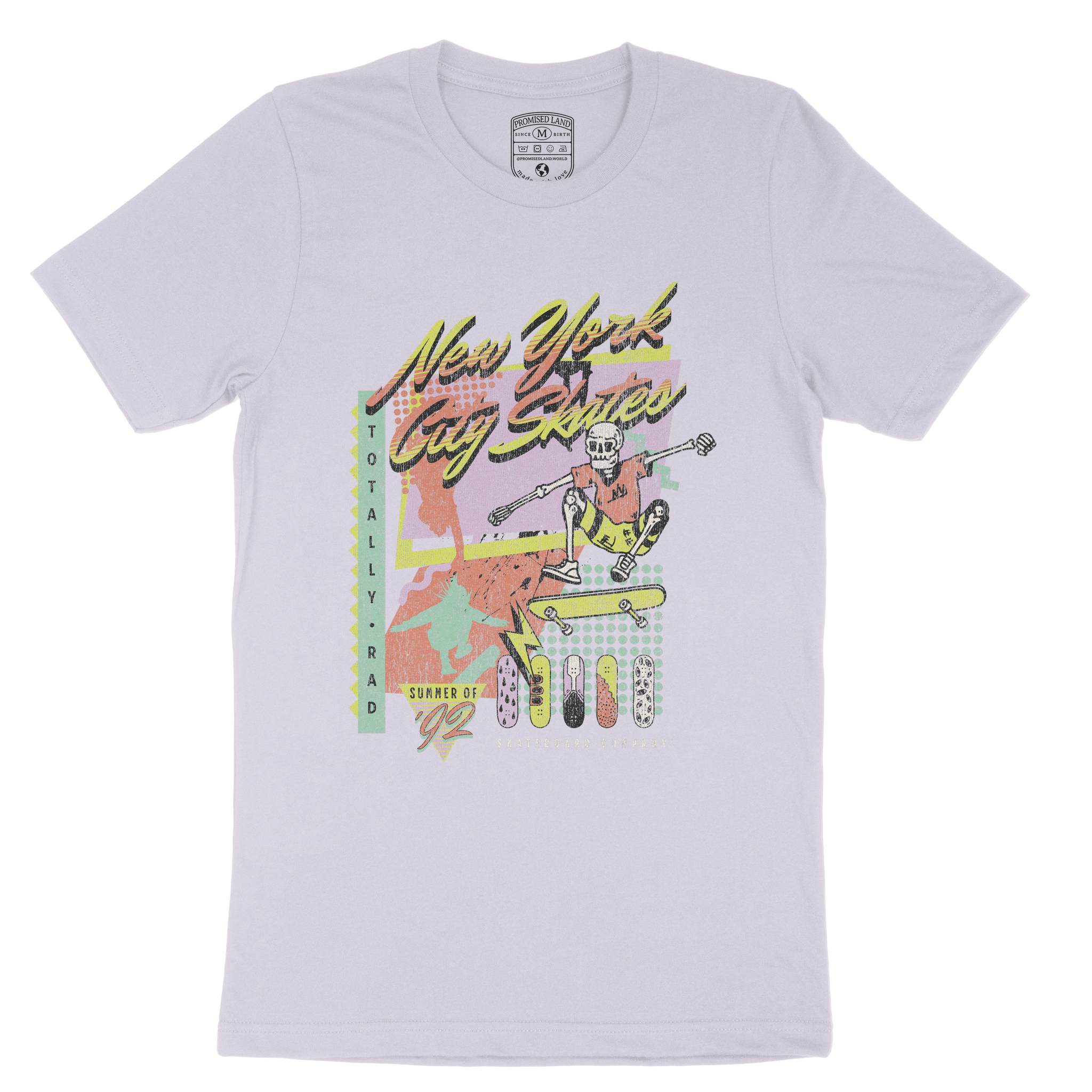 New York Retro Skater T-Shirt Lavender_Dust front