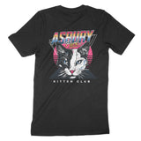 Asbury Park Retro Kitten Club T-Shirt in Black - back view