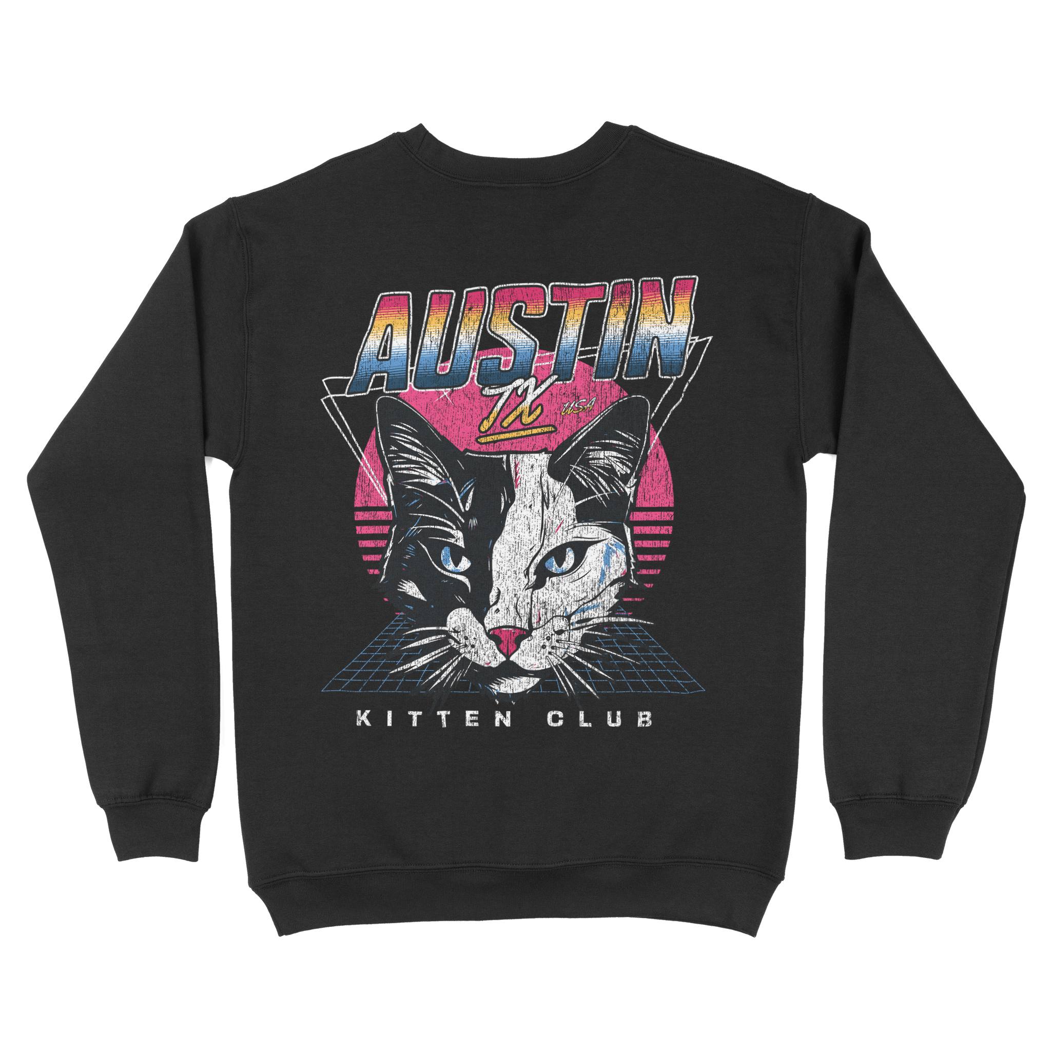 Austin Crewneck in Black - back view