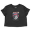 Austin Cropped Tee in Black - front view