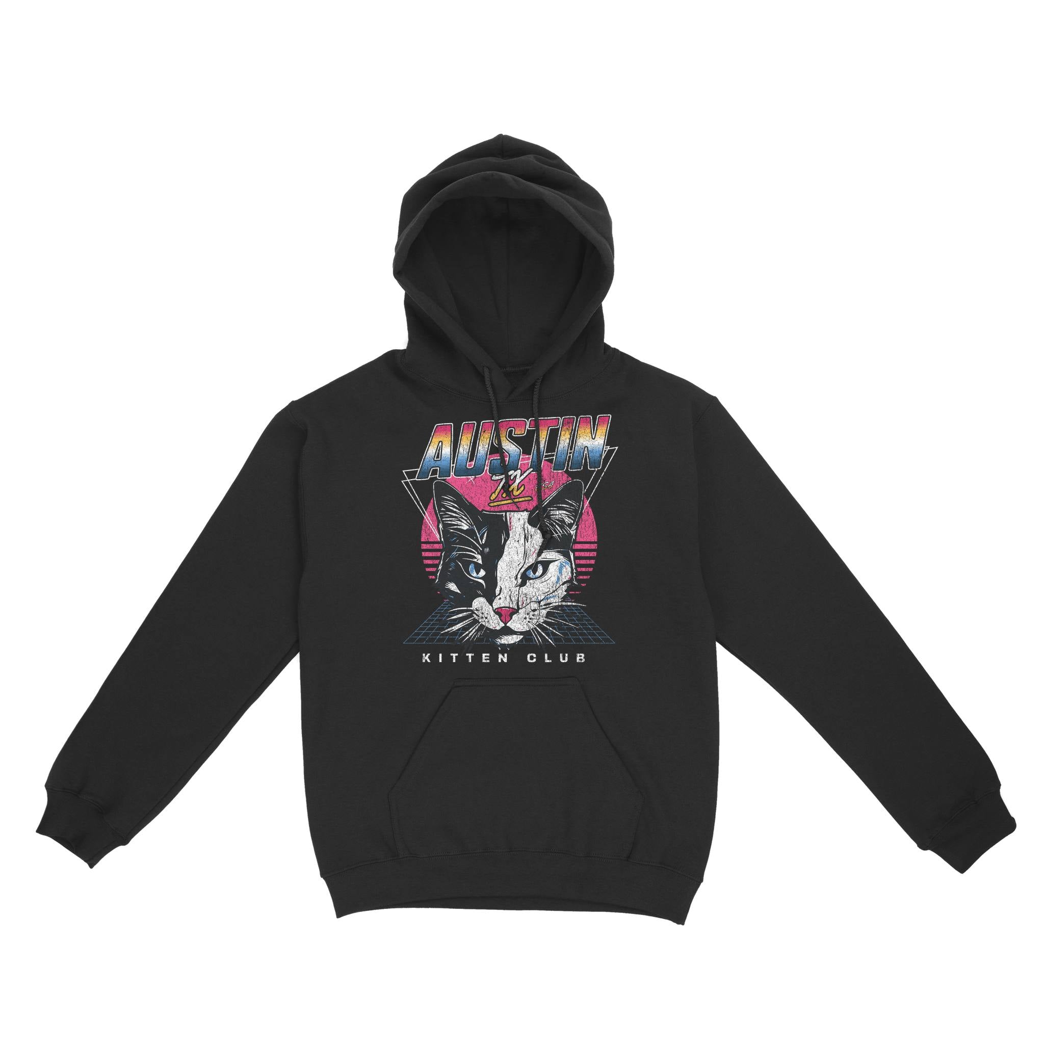 Austin Hoodie in Black - front view