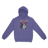 Austin Retro Kitten Club Hoodie Violet front