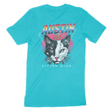Austin T-Shirt in Turquoise - back view