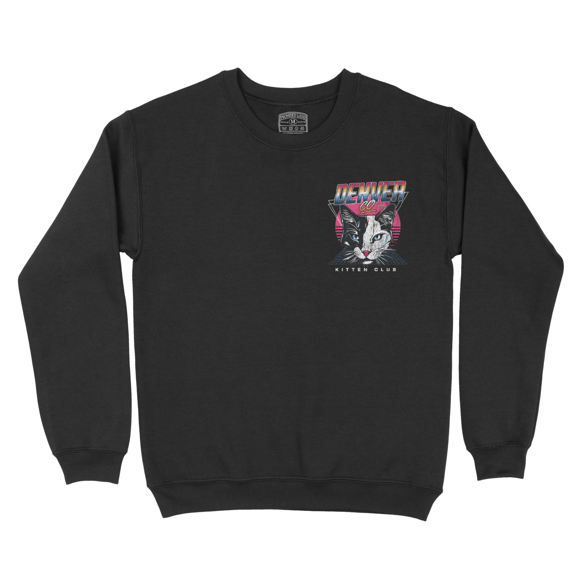 Denver Crewneck in Black - front view