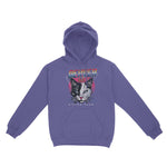 Denver Retro Kitten Club Hoodie Violet front