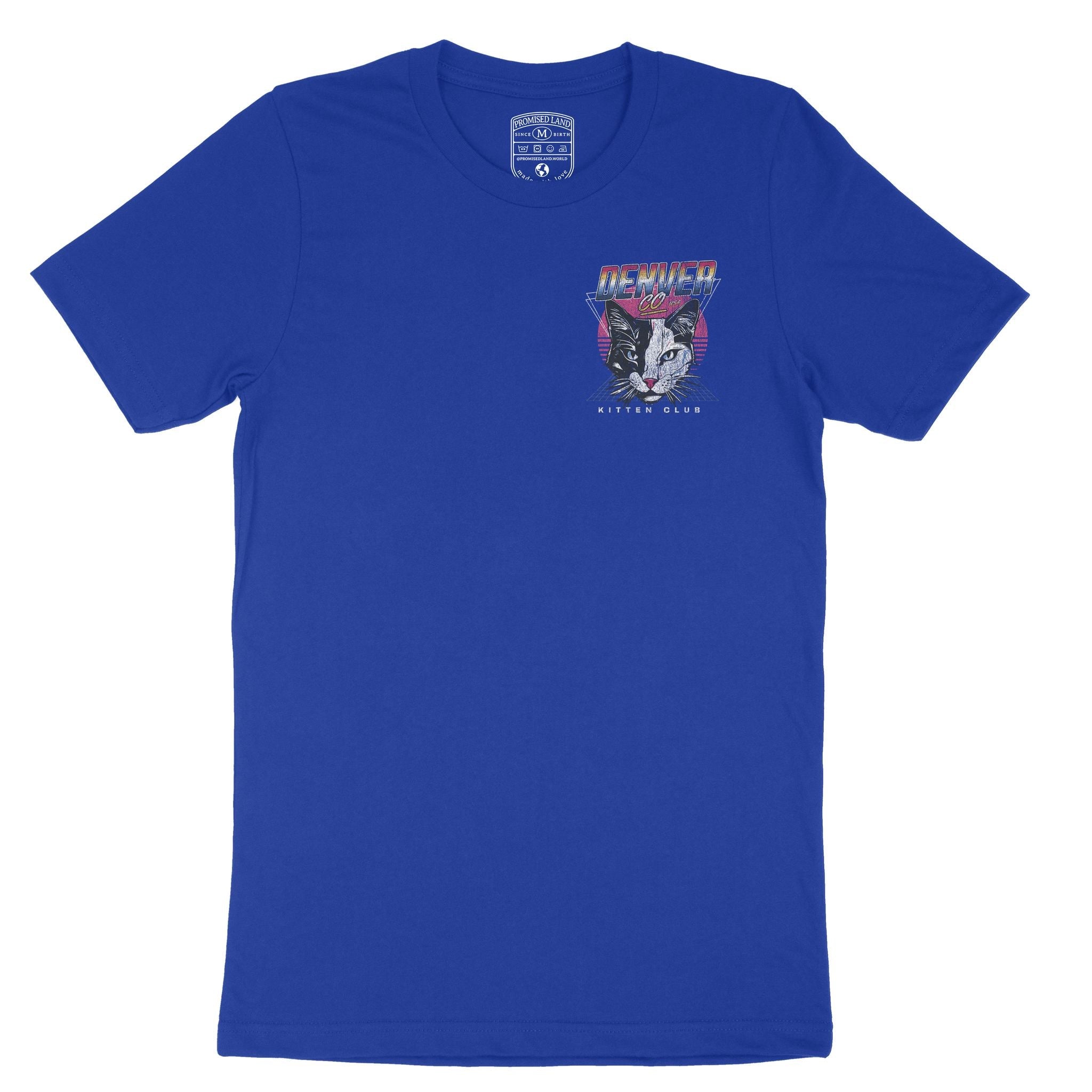 Denver Retro Kitten Club T-Shirt True Royal front