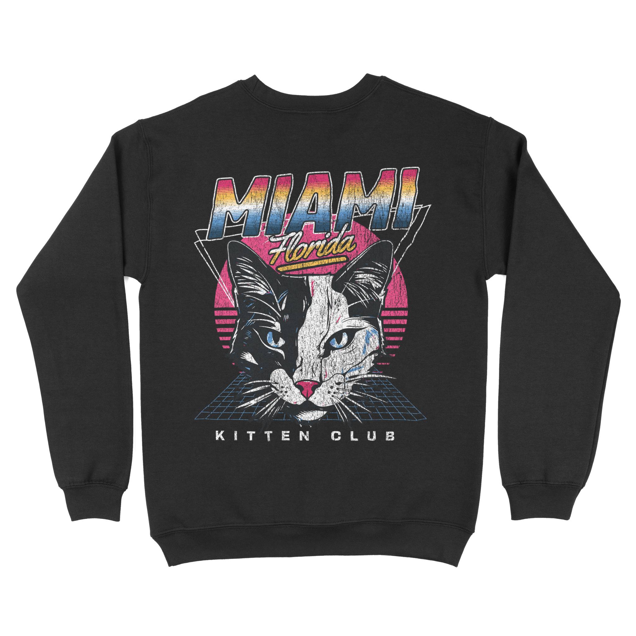 Miami Crewneck in Black - back view