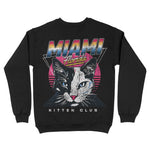 Miami Retro Kitten Club Crewneck Black back