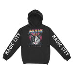 Miami Hoodie in Black - front-sleeves view