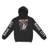 Miami Hoodie in Black - front-sleeves view
