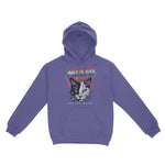 Miami Retro Kitten Club Hoodie Violet front