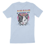 Miami Retro Kitten Club T-Shirt Baby Blue back