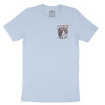 Miami Retro Kitten Club T-Shirt Baby Blue front